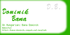 dominik bana business card